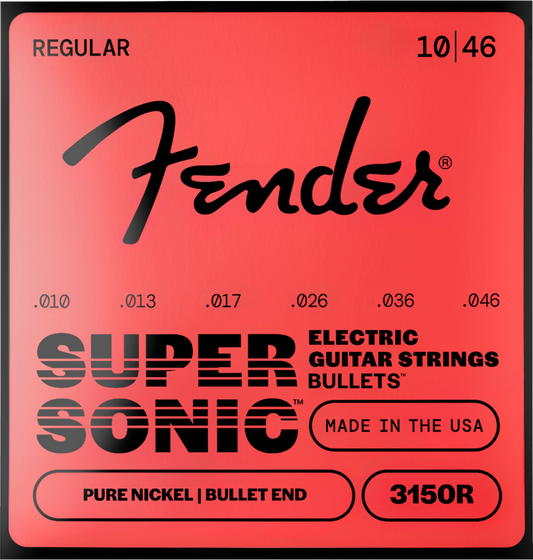 Cuerdas Fender SuperSonic™ Bullets™ 3150 de Níquel Puro para Guitarra Eléctrica