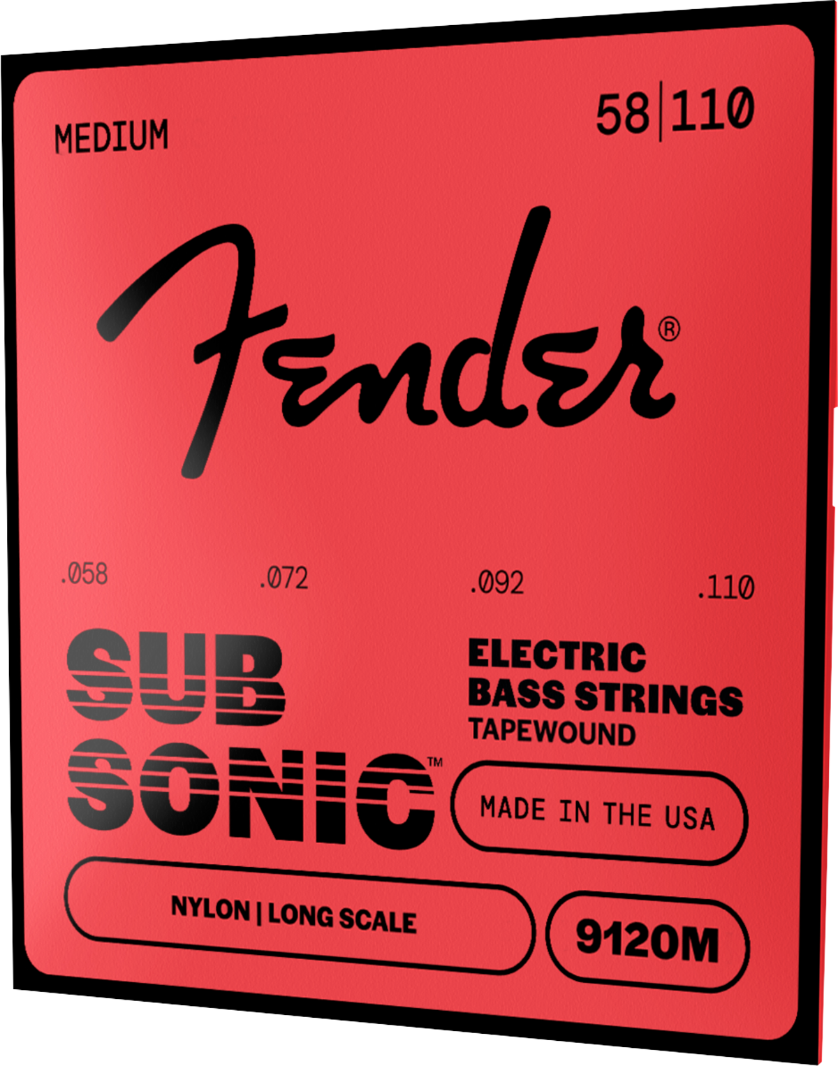 Encordadura Fender Bajo Eléctrico Enrolladas en Nylon 9120