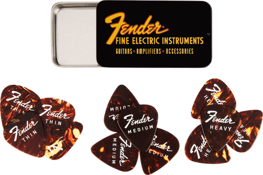 Caja de 12 Púas Fender® Fine Electric