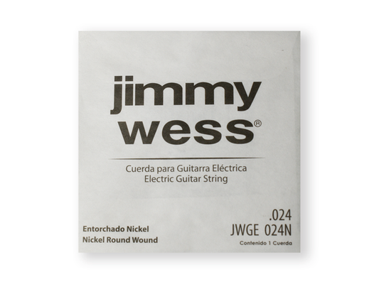 Cuerda Suelta Jimmy Wess Pro Guitarra Eléctrica .024 Entorchado Níquel