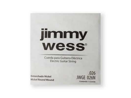 Cuerda Suelta Jimmy Wess Pro Guitarra Eléctrica .026 Entorchado Níquel