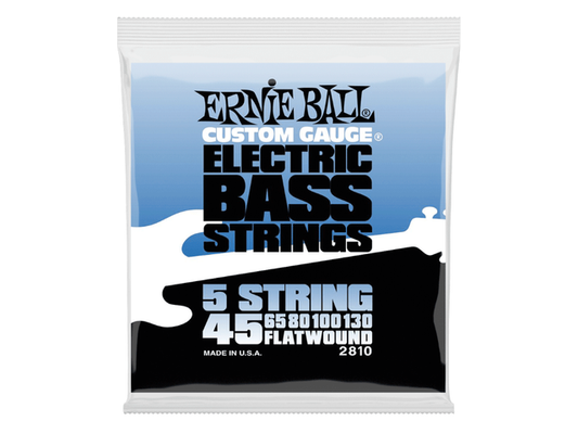 Ernie Ball 2810 — Encordadura Ernie Ball Para Bajo Electrico, 5 Cuerdas (Flatwound, 0.045- 0.130)