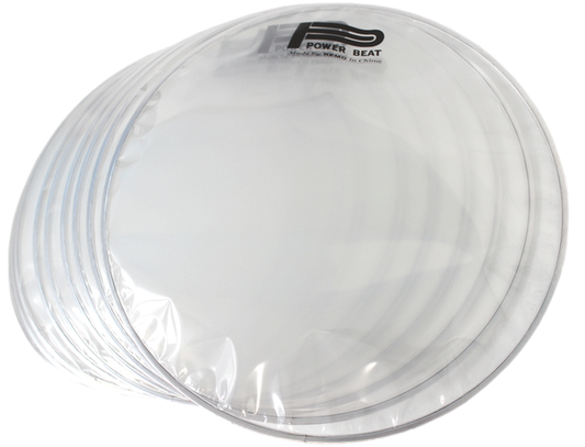 Paquete de Parches Powerbeat Bordonero 14" Transparente 10 Pza