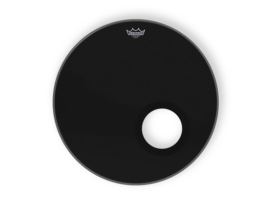 Remo P3-1022-ES-DM — Parche Remo Ebony Powerstroke3 22'' Con Perforaciones