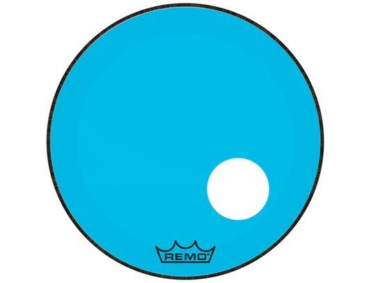 Remo P3-1322-CT-BUOH — Parche Remo Colortone™ Powerstroke® 3 22'', Azul Con Perforacion 5''