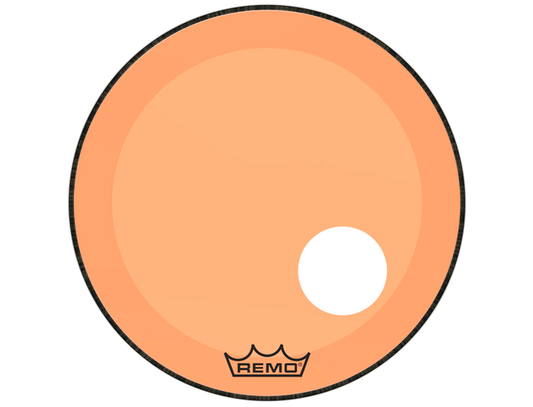 Remo P3-1322-CT-OGOH — Parche Remo Colortone™ Powerstroke® 3 22'', Anaranjado Con Perforacion 5''