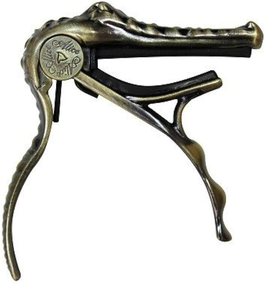 Capo P/ Guitarra con Forma de Cocodrilo Color Bronce A007g/br