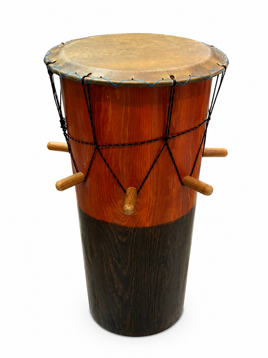 Huehuetl 16" X 91 Cm Alto, Parche de Cuero de Mula