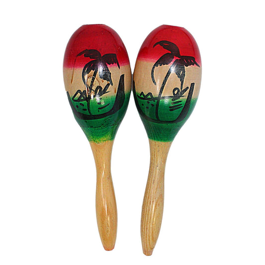 Par de Maracas Tricolor Grandes Tempo Mr02