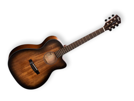 Cort CORE-OC AMH OPBB — Guitarra Electroacustica Cort Caoba Mate/Sombreado Negro Con Estuche