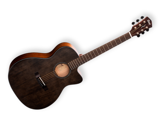 Cort CORE-OC SP OPTB — Guitarra Electroacustica Cort Pino Entintado Negro Con Estuche