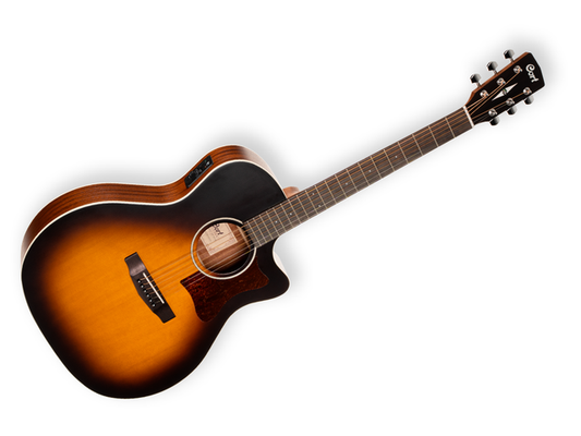 Cort GA1E OPSB — Guitarra Electroacustica Cort Natural Sombreado Café Mate