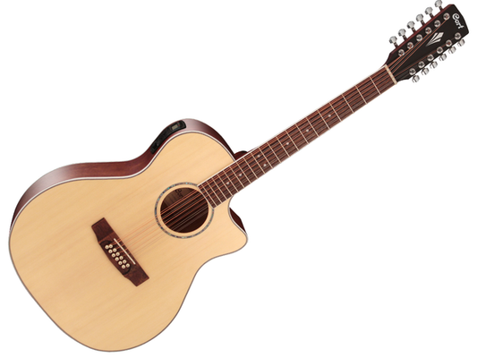 Cort GA-MEDX-12 OP — Guitarra Electroacustica Cort De 12 Cuerdas, Natural Mate