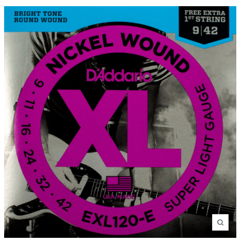 Encordadura D'Addario Guitarra Eléctrica EXL120-E