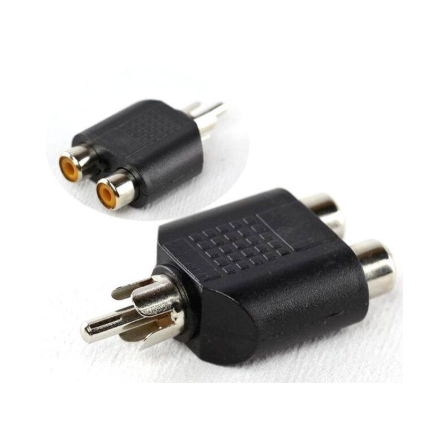 Adaptador Y Plug RCA Macho a 2 Jacks RCA Hembra Radox | 705-058