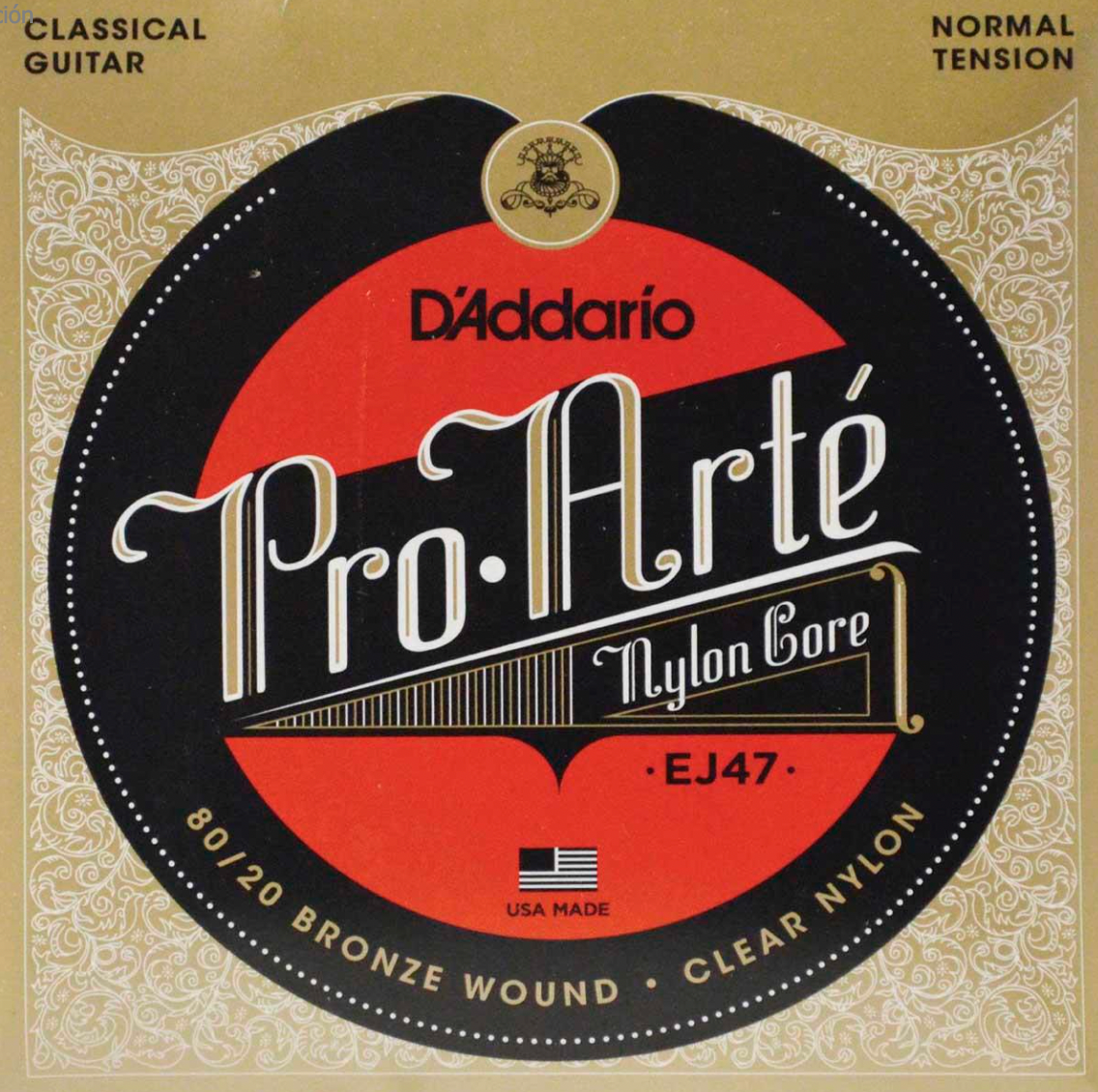 Encordadura D'Addario EJ-47 Guitarra Clásica Nylon