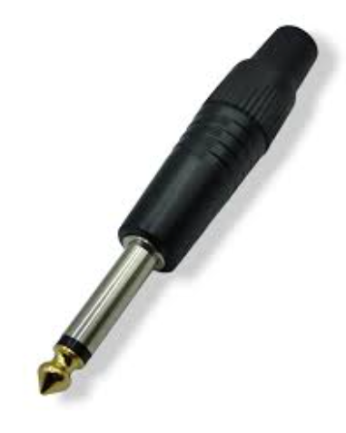 Plug 6.3 Mono Metalico con Punta Dorada