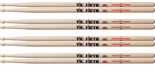 Paquete de Baquetas Vic Firth 7a 4x3