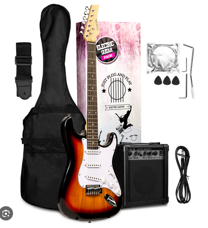 Paquete Guitarra Eléctrica Stratocaster Sombreada Gilmore N