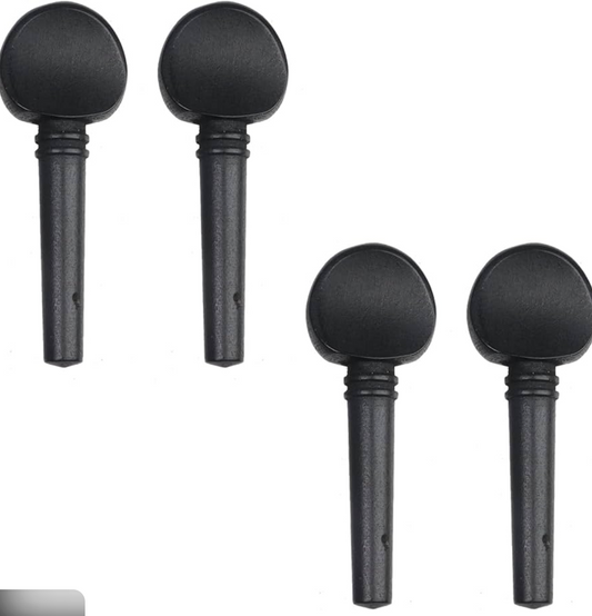 Clavija para Violin 4/4 y 3/4 de Madera Color Negro (jgo 4 Pzas)
