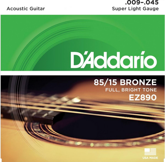 Encordadura D'Addario EZ-890 Guitarra Acústica Bronce