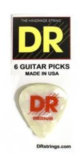 Púas Dr White Pearloid Medium 6 Pzas