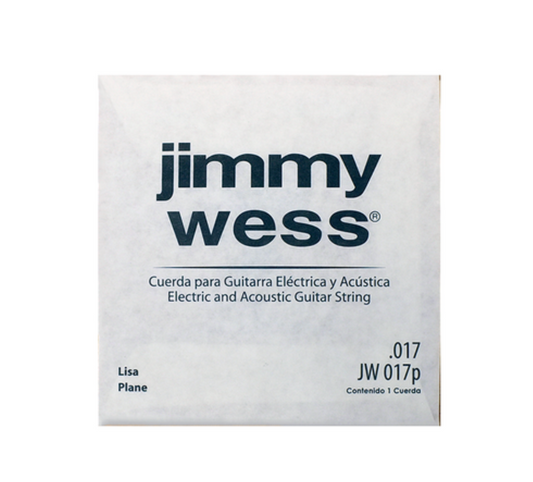 Cuerda Jimmy Wess Para Guitarra Acústica O Eléctrica .017 Acero Estañado N