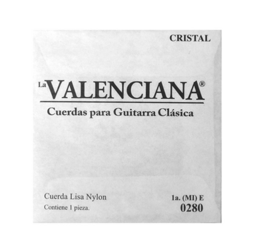 Paquete 6 cuerdas La Valenciana guitarra clásica 1a Nylon Cristal