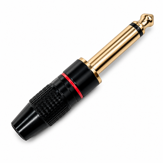Plug 6.3 mm Macho Mono Dorado Radox | 705-934