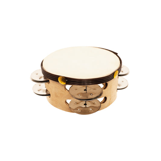 Pandero Madera Doble Hil Rin 4" C/parche