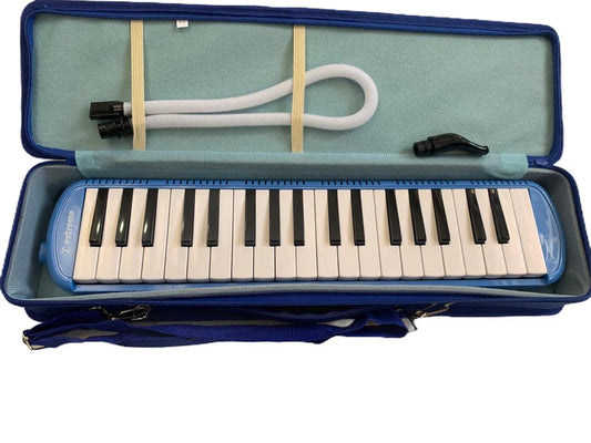 Melodica Extreme 37 Teclas 3 Octavas Estuche con Cierre Azul