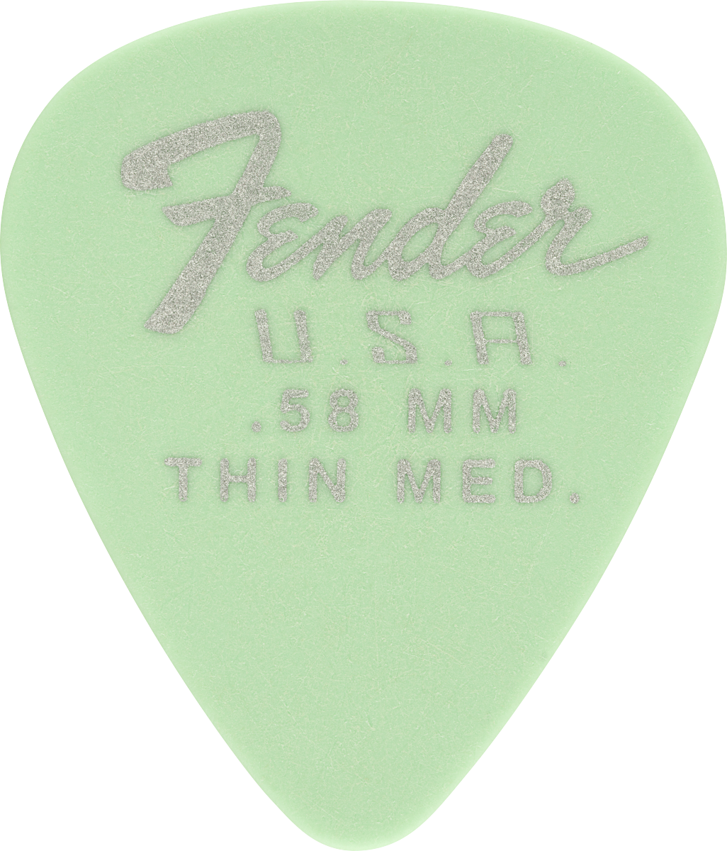 Puas para Guitarra Fender Paquete de 12 Piezas Dura-tone Derlin .58mm Nylon