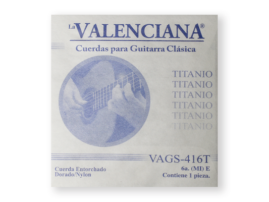 Paquete 12 Cuerdas La Valenciana Guitarra Clásica 6a Nylon Titanio