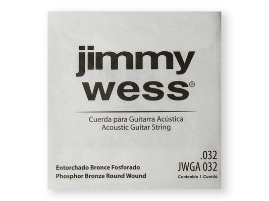 Cuerda Suelta Jimmy Wess Guitarra Acústica .032 Bronce Fosforado
