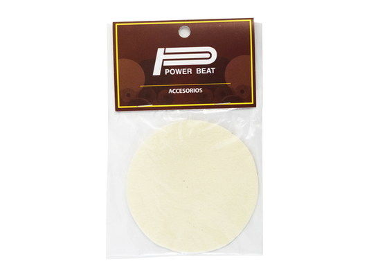 Protector Power Beat para Parche de Bombo Fieltro Blanco