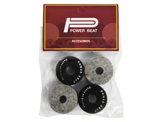 Rondanas Power Beat para Atril de Platillo, Fieltro con Piel (4 Piezas)
