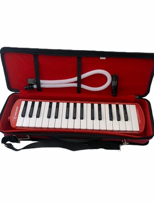 Melodica Extreme 32 Teclas 2 1/2 Octavas Estuche con Cierre Roja