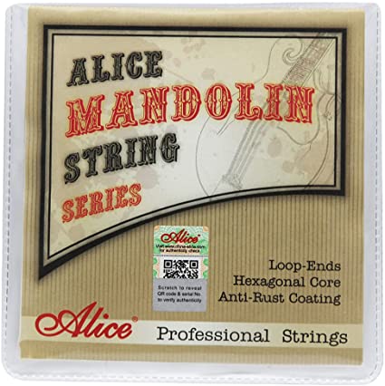 Juego de Cuerdas Alice Mandolina Plateadas Anti Rust