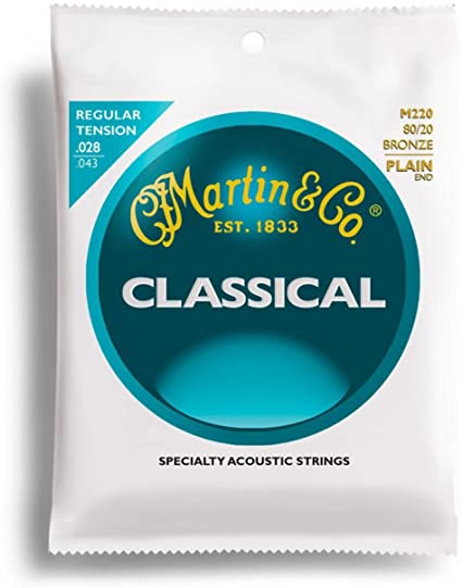 Encordadura Guit Clasica Martin M220 Reg Ten Normal Nylon