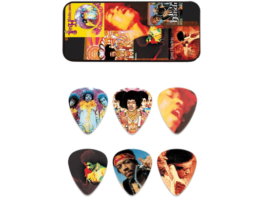Puas Dunlop Jimi Hendrix - Hendrix Montage con 12 Piezas y Estuche