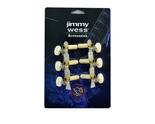 Maquinaria Jimmy Wess para Guitarra Clasica 3+3 Niquelada