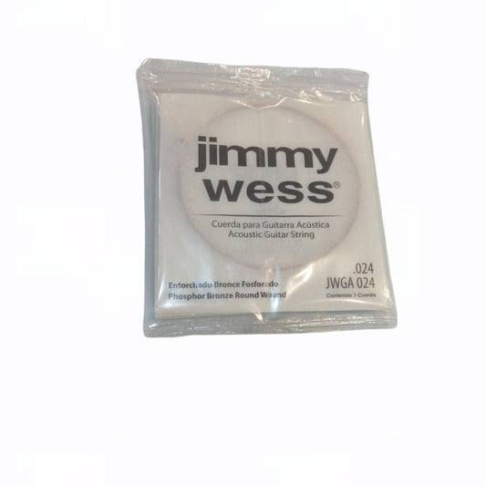 Paquete de 6 Cuerdas Jimmy Wess Guitarra Acústica .024 Bronce Fosforado