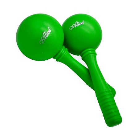Maracas Color Verde Par Alice A045m/gn