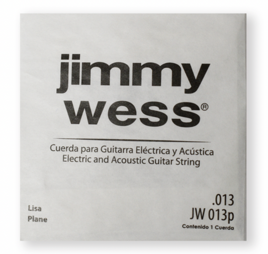 Paquete de Cuerdas Jimmy Wess Guitarra Acústica o Eléctrica 2a. Acero .013