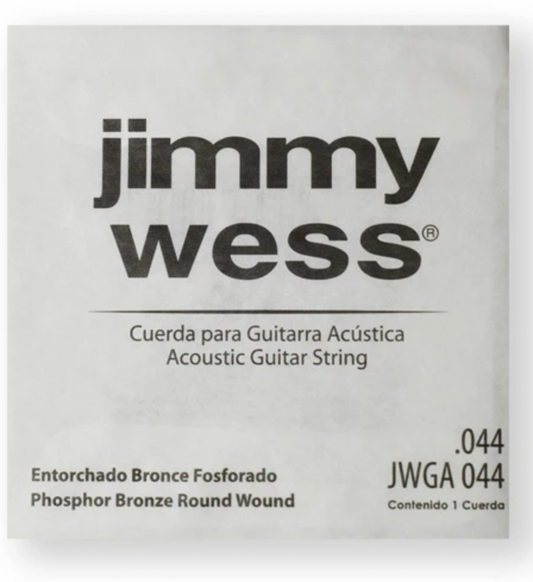 Paquete de Cuerdas Jimmy Wess Guitarra Acústica .044 Bronce Fosforado
