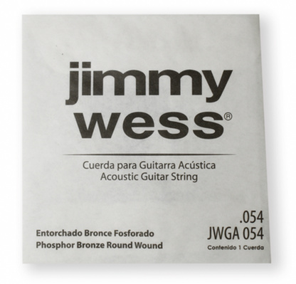 Paquete de Cuerdas Jimmy Wess Guitarra Acústica .054 Bronce Fosforado
