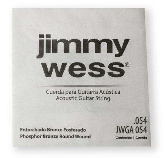 Paquete de Cuerdas Jimmy Wess Guitarra Acústica .054 Bronce Fosforado