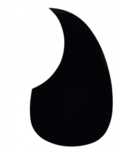 Mica Guitarra Gota Negra/blanca/transp