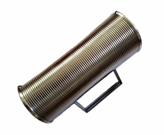 Guira Metalica Chica Rayada con Raspador
