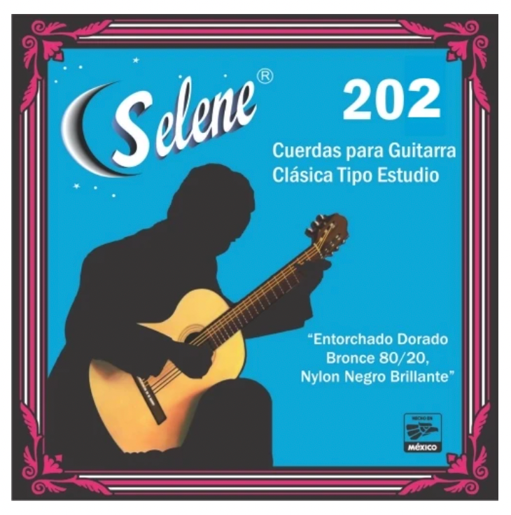 Cuerda Suelta Selene Guitarra Clásica Nylon Negro 2a. sin Borla